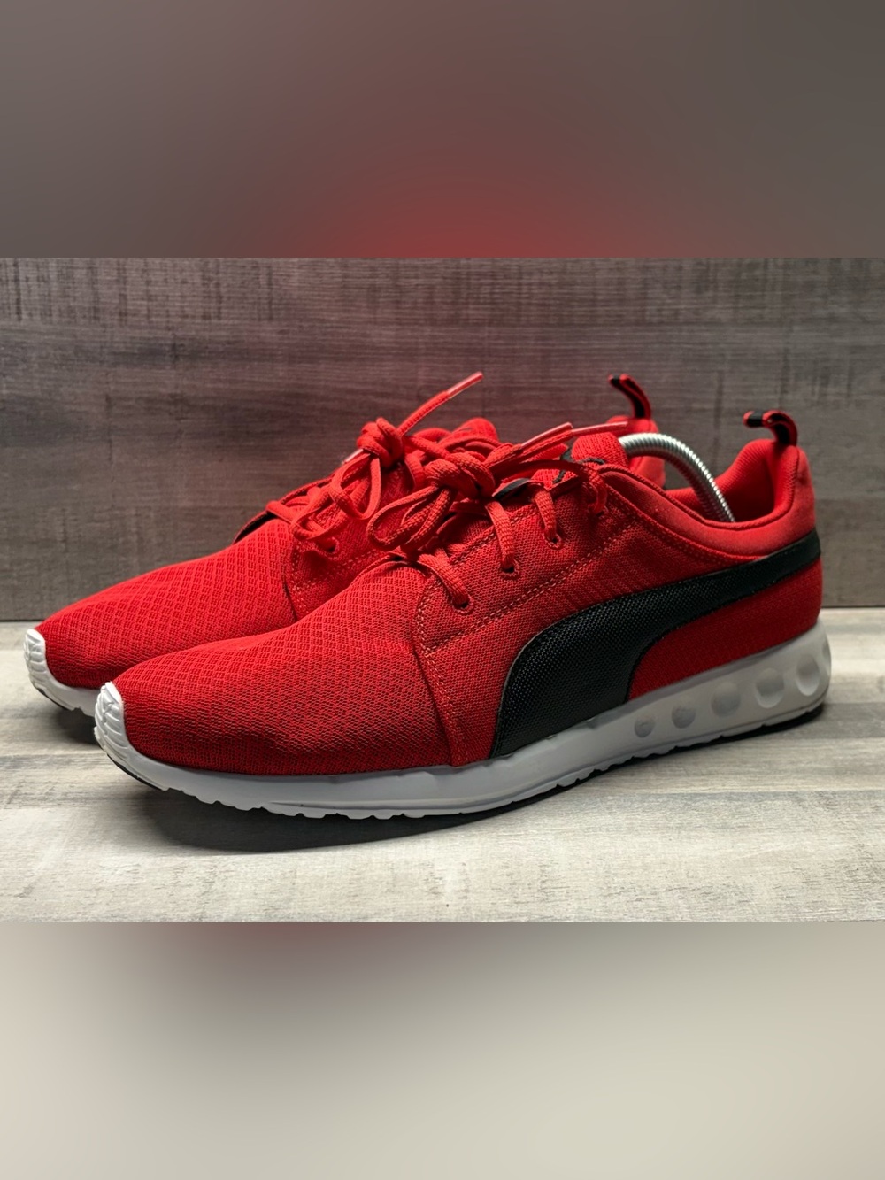 Puma Carson Mesh High-Risk Red and black Sz 12